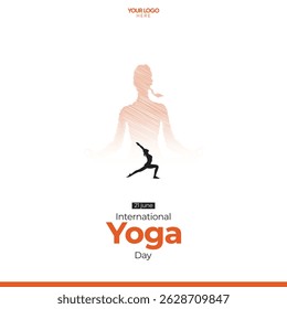international yoga day. yoga body posture. creative yoga day ads vector illustration design.