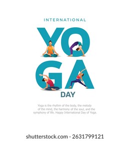 international yoga day. yoga body posture. Woman practicing yoga. vector illustration design