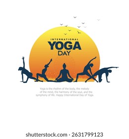 international yoga day. yoga body posture. Woman practicing yoga. vector illustration design