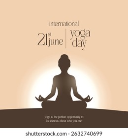 international yoga day. yoga body posture. Woman practicing yoga. vector illustration design. 21 june International yoga day vector poster