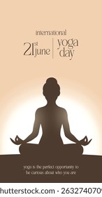 international yoga day. yoga body posture. Woman practicing yoga. vector illustration design. 21 june International yoga day vector poster