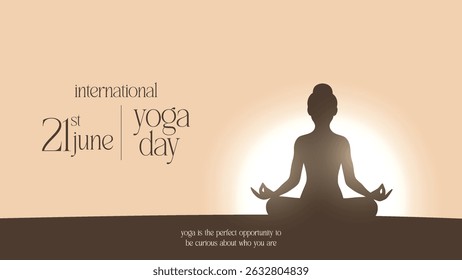 international yoga day. yoga body posture. Woman practicing yoga. vector illustration design. 21 june International yoga day vector poster