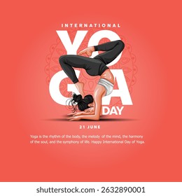 international yoga day. yoga body posture. Woman practicing yoga. vector illustration design