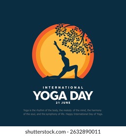 international yoga day. yoga body posture. Woman practicing yoga. vector illustration design