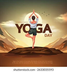 international yoga day. yoga body posture. Woman practicing yoga. vector illustration design