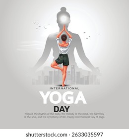 international yoga day. yoga body posture. Woman practicing yoga. vector illustration design