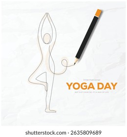 international yoga day. yoga body posture. Woman practicing yoga. creative 3D vector illustration design