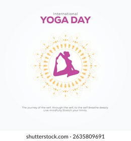 international yoga day. yoga body posture. Woman practicing yoga. creative 3D vector illustration design