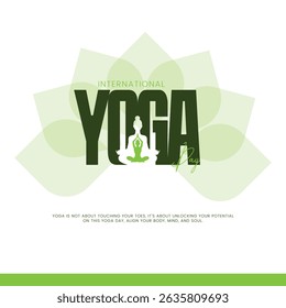 international yoga day. yoga body posture. Woman practicing yoga. creative 3D vector illustration design