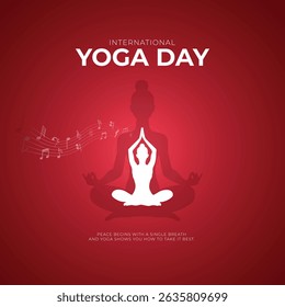 international yoga day. yoga body posture. Woman practicing yoga. creative 3D vector illustration design