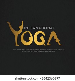 international yoga day. yoga body posture. Woman practicing yoga. creative 3D vector illustration design