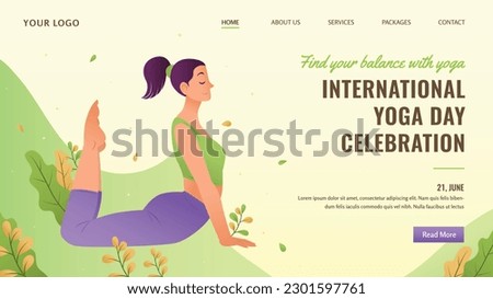 international yoga day. yoga body posture practicing. vector illustration design. June 21. international yoga day celebration. International Day of Yoga background. banner, poster, greeting card.