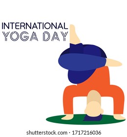 International Yoga Day boy in yoga pose vector png