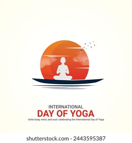 international yoga day, international yoga day creative ads design Jun 2, vector, art, illustration, 3d,
