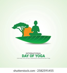 international yoga day, international yoga day creative ads design Jun 2, vector, art, illustration, 3d,