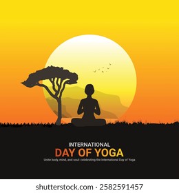 international yoga day, international yoga day creative ads design Jun 2, vector, art, illustration, 3d,