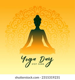 international yoga day event background get inspired for exercise vector