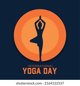 international yoga day event flat background