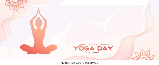 international yoga day event wallpaper woman practicing asana vector