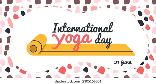 Internationaler Yoga-Tag. Flache Vektorgrafik