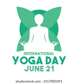 International Yoga Day. June 21. Eps 10.