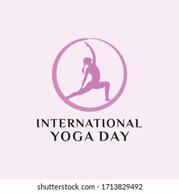 international yoga day logo vector .wellness symbol illustration