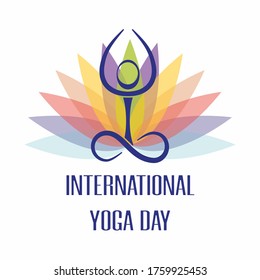 International Yoga Day Yoga Logo Vector Stock Vector (Royalty Free ...