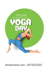 International Yoga Day on 21st June, girls doing asana and meditation practice yoga day