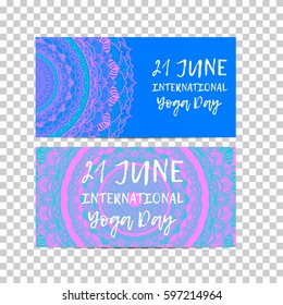 International Yoga Day, oriental pattern,  vector illustration. Islam, Arabic Indian turkish motifs