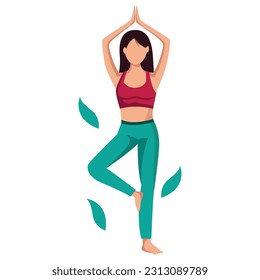 international yoga day pose character