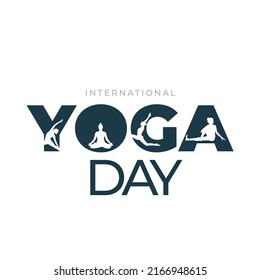 international yoga day poster. yoga body posture. Woman practicing yoga. vector illustration design