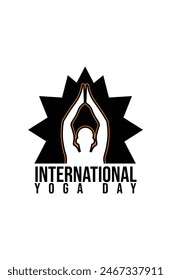  international yoga day simple design meditation shilhouette vector