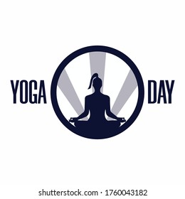 International Yoga Day Simple Logo Vector Stock Vector (Royalty Free ...