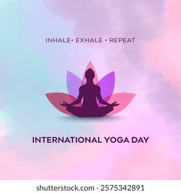 International Yoga Day Social Media Post Vector