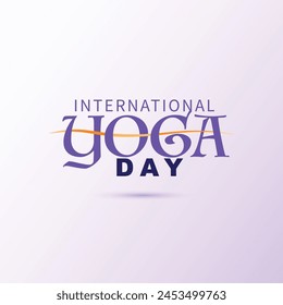 International Yoga Day, text design concept