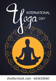 International yoga day, Vector background.