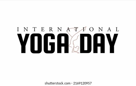 International Yoga Day Vector. A girl posing yoga.