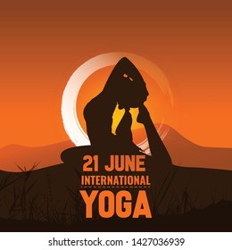 International Yoga Day vector illustration banner, brochure and poster design. June 21st celebrates world yoga day - Vector International Yoga Day vector illustration banner, brochure and poster design. June 21st celebrates world yoga day - Vector