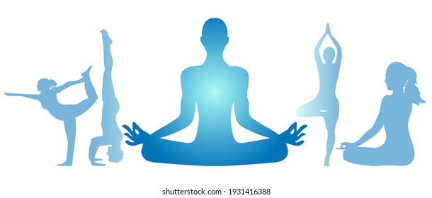 International yoga day vector illustration June 21.International yoga day vector illustration June 21.