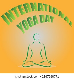 International Yoga Day vector illustration banner, brochure and poster design.