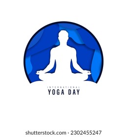 International yoga day, vector illustration