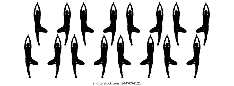 
"International Yoga Day: Vector Illustration for Professional Use"