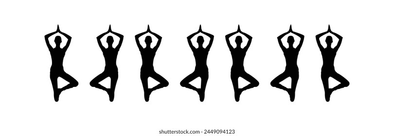 
"International Yoga Day: Vector Illustration for Professional Use"