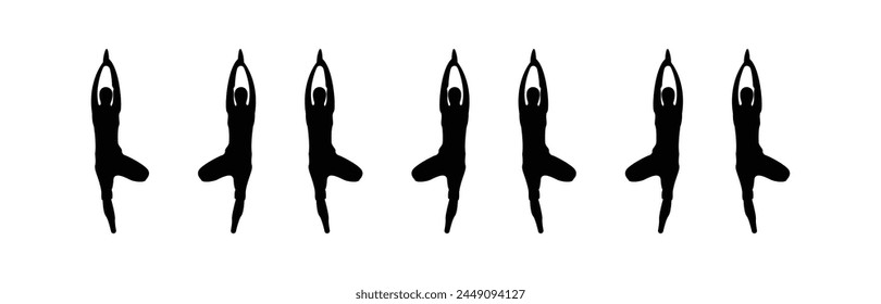 
"International Yoga Day: Vector Illustration for Professional Use"