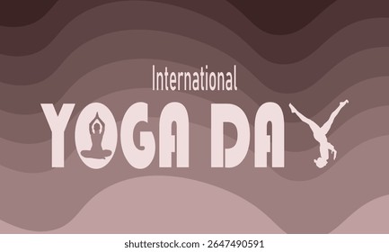 International yoga day, vector illustration.