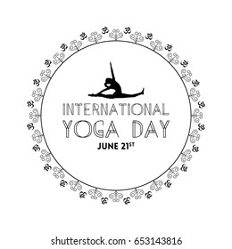 International Yoga Day vector illustration banner, brochure and poster design. June 21st celebrates world yoga day.