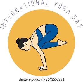 International yoga day vector image
