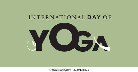 International Yoga Day. Vector with a seamless green color background