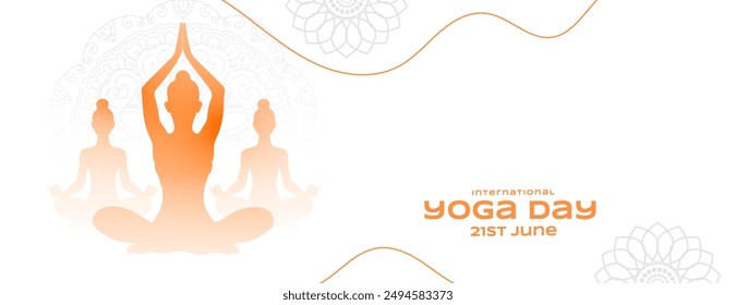 international yoga day white wallpaper woman in yoga posture vector