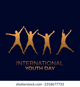 celebración del Día Internacional de la Juventud, amistad, gente colorida